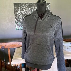 Adidas hoodie,  worn 2 x, black, gray,